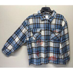 Disney Turning Red Pandamonium Plaid Flannel Shirt Jacket Unisex Large RPG